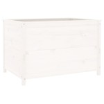 vidaXL Strat înălțat de grădină, alb, 119,5x82,5x78 cm, lemn masiv pin vidaXL Strat înălțat de grădină, alb, 119,5x82,5x78 cm, lemn masiv pin