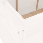 vidaXL Strat înălțat de grădină, alb, 119,5x82,5x78 cm, lemn masiv pin vidaXL Strat înălțat de grădină, alb, 119,5x82,5x78 cm, lemn masiv pin
