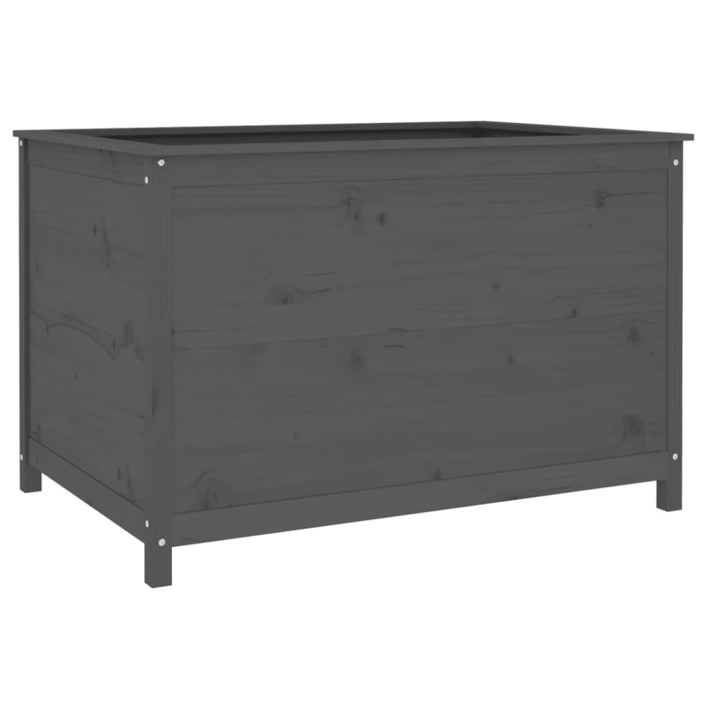 vidaXL Strat înălțat de grădină, gri, 119,5x82,5x78 cm, lemn masiv pin