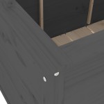 vidaXL Strat înălțat de grădină, gri, 119,5x82,5x78 cm, lemn masiv pin vidaXL Strat înălțat de grădină, gri, 119,5x82,5x78 cm, lemn masiv pin