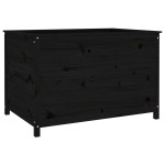 vidaXL Strat înălțat de grădină negru 119,5x82,5x78 cm lemn masiv pin