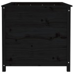 vidaXL Strat înălțat de grădină negru 119,5x82,5x78 cm lemn masiv pin