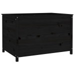 vidaXL Strat înălțat de grădină negru 119,5x82,5x78 cm lemn masiv pin