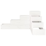 vidaXL Jardinieră grădină 4 niveluri, alb 80,5x79x36 cm lemn masiv pin vidaXL Jardinieră grădină 4 niveluri, alb 80,5x79x36 cm lemn masiv pin