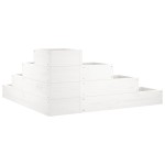 vidaXL Jardinieră grădină 4 niveluri, alb 80,5x79x36 cm lemn masiv pin vidaXL Jardinieră grădină 4 niveluri, alb 80,5x79x36 cm lemn masiv pin