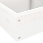 vidaXL Jardinieră grădină 4 niveluri, alb 80,5x79x36 cm lemn masiv pin vidaXL Jardinieră grădină 4 niveluri, alb 80,5x79x36 cm lemn masiv pin