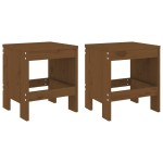 vidaXL Taburete grădină 2 buc. maro miere 40x36x45 cm lemn masiv pin vidaXL Taburete grădină 2 buc. maro miere 40x36x45 cm lemn masiv pin