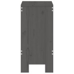 vidaXL Taburete de bar, 2 buc., gri, 40x36x75 cm, lemn masiv de pin