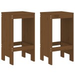 vidaXL Taburete de bar 2 buc. maro miere 40x36x75 cm lemn masiv de pin