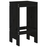 vidaXL Taburete de bar, 2 buc., negru, 40x36x75 cm, lemn masiv de pin