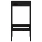 vidaXL Taburete de bar, 2 buc., negru, 40x36x75 cm, lemn masiv de pin