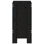 vidaXL Taburete de bar, 2 buc., negru, 40x36x75 cm, lemn masiv de pin