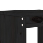 vidaXL Taburete de bar, 2 buc., negru, 40x36x75 cm, lemn masiv de pin
