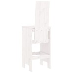 vidaXL Scaune de bar, 2 buc., alb, 40x42x120 cm, lemn masiv de pin vidaXL Scaune de bar, 2 buc., alb, 40x42x120 cm, lemn masiv de pin