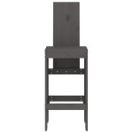 vidaXL Scaune de bar, 2 buc., gri, 40x42x120 cm, lemn masiv de pin vidaXL Scaune de bar, 2 buc., gri, 40x42x120 cm, lemn masiv de pin