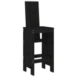 vidaXL Scaune de bar, 2 buc., negru, 40x42x120 cm, lemn masiv de pin vidaXL Scaune de bar, 2 buc., negru, 40x42x120 cm, lemn masiv de pin