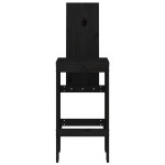 vidaXL Scaune de bar, 2 buc., negru, 40x42x120 cm, lemn masiv de pin vidaXL Scaune de bar, 2 buc., negru, 40x42x120 cm, lemn masiv de pin
