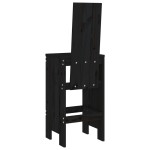 vidaXL Scaune de bar, 2 buc., negru, 40x42x120 cm, lemn masiv de pin vidaXL Scaune de bar, 2 buc., negru, 40x42x120 cm, lemn masiv de pin