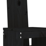 vidaXL Scaune de bar, 2 buc., negru, 40x42x120 cm, lemn masiv de pin vidaXL Scaune de bar, 2 buc., negru, 40x42x120 cm, lemn masiv de pin