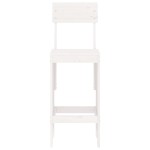 vidaXL Taburete de bar, 2 buc., alb, 40x48,5x115,5 cm, lemn masiv pin