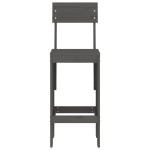 vidaXL Taburete de bar, 2 buc., gri, 40x48,5x115,5 cm, lemn masiv pin