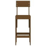 vidaXL Taburete bar 2 buc. maro miere 40x48,5x115,5 cm lemn masiv pin