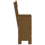 vidaXL Taburete bar 2 buc. maro miere 40x48,5x115,5 cm lemn masiv pin
