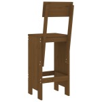 vidaXL Taburete bar 2 buc. maro miere 40x48,5x115,5 cm lemn masiv pin