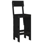vidaXL Taburete de bar, 2 buc., negru, 40x48,5x115,5 cm lemn masiv pin vidaXL Taburete de bar, 2 buc., negru, 40x48,5x115,5 cm lemn masiv pin