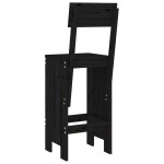 vidaXL Taburete de bar, 2 buc., negru, 40x48,5x115,5 cm lemn masiv pin vidaXL Taburete de bar, 2 buc., negru, 40x48,5x115,5 cm lemn masiv pin