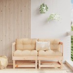 vidaXL Canapea de colț de grădină, 2 buc., lemn masiv de pin vidaXL Canapea de colț de grădină, 2 buc., lemn masiv de pin