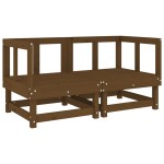 vidaXL Canapele colțar grădină , 2 buc., maro miere, lemn masiv de pin vidaXL Canapele colțar grădină , 2 buc., maro miere, lemn masiv de pin