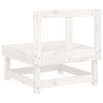 vidaXL Canapele de mijloc pentru grădină, 2 buc., alb, lemn masiv pin vidaXL Canapele de mijloc pentru grădină, 2 buc., alb, lemn masiv pin