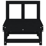 vidaXL Canapele de mijloc pentru grădină, 2buc., negru, lemn masiv pin vidaXL Canapele de mijloc pentru grădină, 2buc., negru, lemn masiv pin