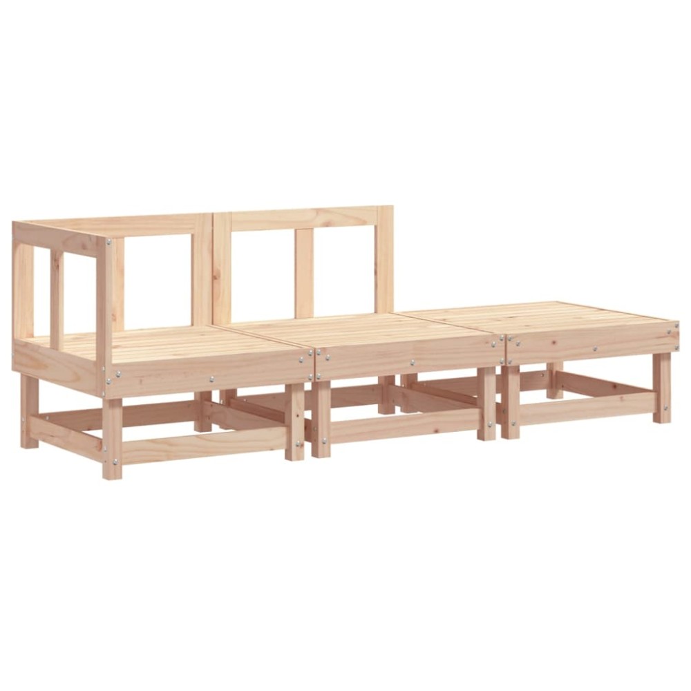 vidaXL Set mobilier de grădină, 3 piese, lemn masiv de pin