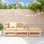 vidaXL Set mobilier de grădină, 3 piese, lemn masiv de pin vidaXL Set mobilier de grădină, 3 piese, lemn masiv de pin