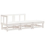 vidaXL Set mobilier de grădină, 3 piese, alb, lemn masiv de pin vidaXL Set mobilier de grădină, 3 piese, alb, lemn masiv de pin