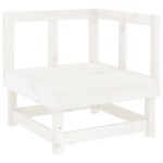 vidaXL Set mobilier de grădină, 3 piese, alb, lemn masiv de pin vidaXL Set mobilier de grădină, 3 piese, alb, lemn masiv de pin