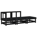 vidaXL Set mobilier de grădină, 3 piese, negru, lemn masiv pin vidaXL Set mobilier de grădină, 3 piese, negru, lemn masiv pin