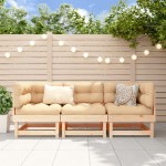 vidaXL Set mobilier de grădină, 3 piese, lemn masiv de pin vidaXL Set mobilier de grădină, 3 piese, lemn masiv de pin