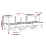 vidaXL Set mobilier de grădină, 3 piese, lemn masiv douglas