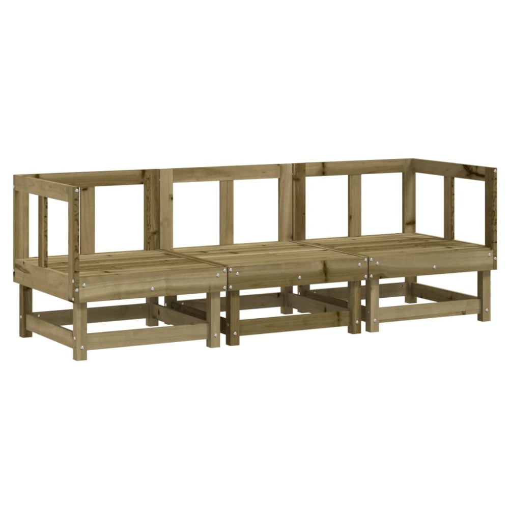 vidaXL Set mobilier de grădină, 3 piese, lemn de pin impregnat