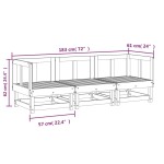 vidaXL Set mobilier de grădină, 3 piese, lemn de pin impregnat vidaXL Set mobilier de grădină, 3 piese, lemn de pin impregnat