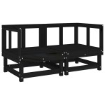 vidaXL Canapele colțar cu perne, 2 buc., negru, lemn masiv de pin vidaXL Canapele colțar cu perne, 2 buc., negru, lemn masiv de pin