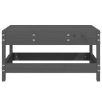 vidaXL Taburet de grădină, gri, lemn masiv de pin