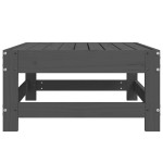 vidaXL Taburet de grădină, gri, lemn masiv de pin