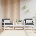 vidaXL Scaune de grădină, 2 buc., alb, lemn masiv de pin vidaXL Scaune de grădină, 2 buc., alb, lemn masiv de pin
