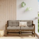 vidaXL Canapele colțar grădină , 2 buc., maro miere, lemn masiv de pin vidaXL Canapele colțar grădină , 2 buc., maro miere, lemn masiv de pin
