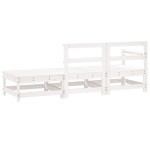 vidaXL Set mobilier de grădină, 3 piese, alb, lemn masiv de pin