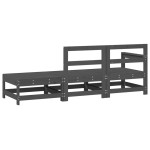 vidaXL Set mobilier de grădină, 3 piese, gri, lemn masiv de pin vidaXL Set mobilier de grădină, 3 piese, gri, lemn masiv de pin